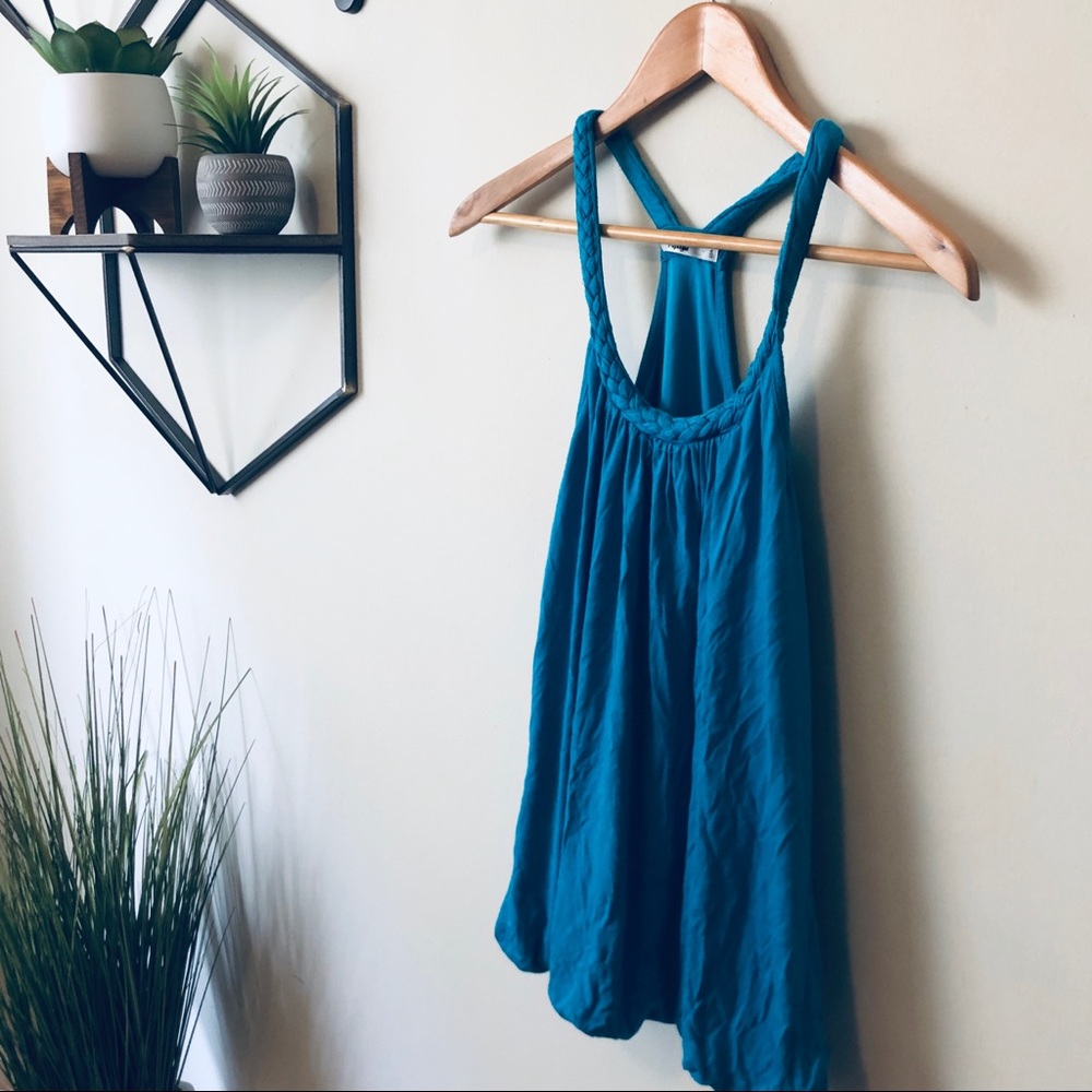 Blue Braided Halter Top